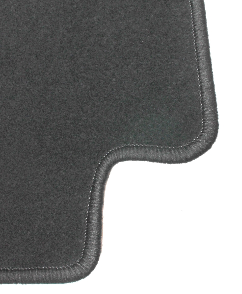 Bodenmattensatz schwarz Velours / schwarz gekettelt, 2CV (vorne & hinten) / AK vorne